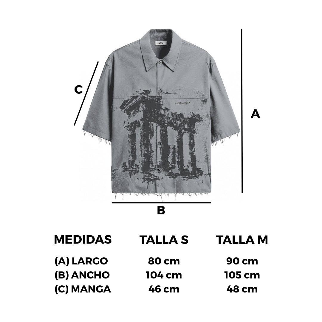 Camisa "Construction" manga corta negro