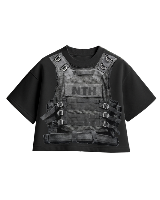 Polo Oversize Protected by God Black