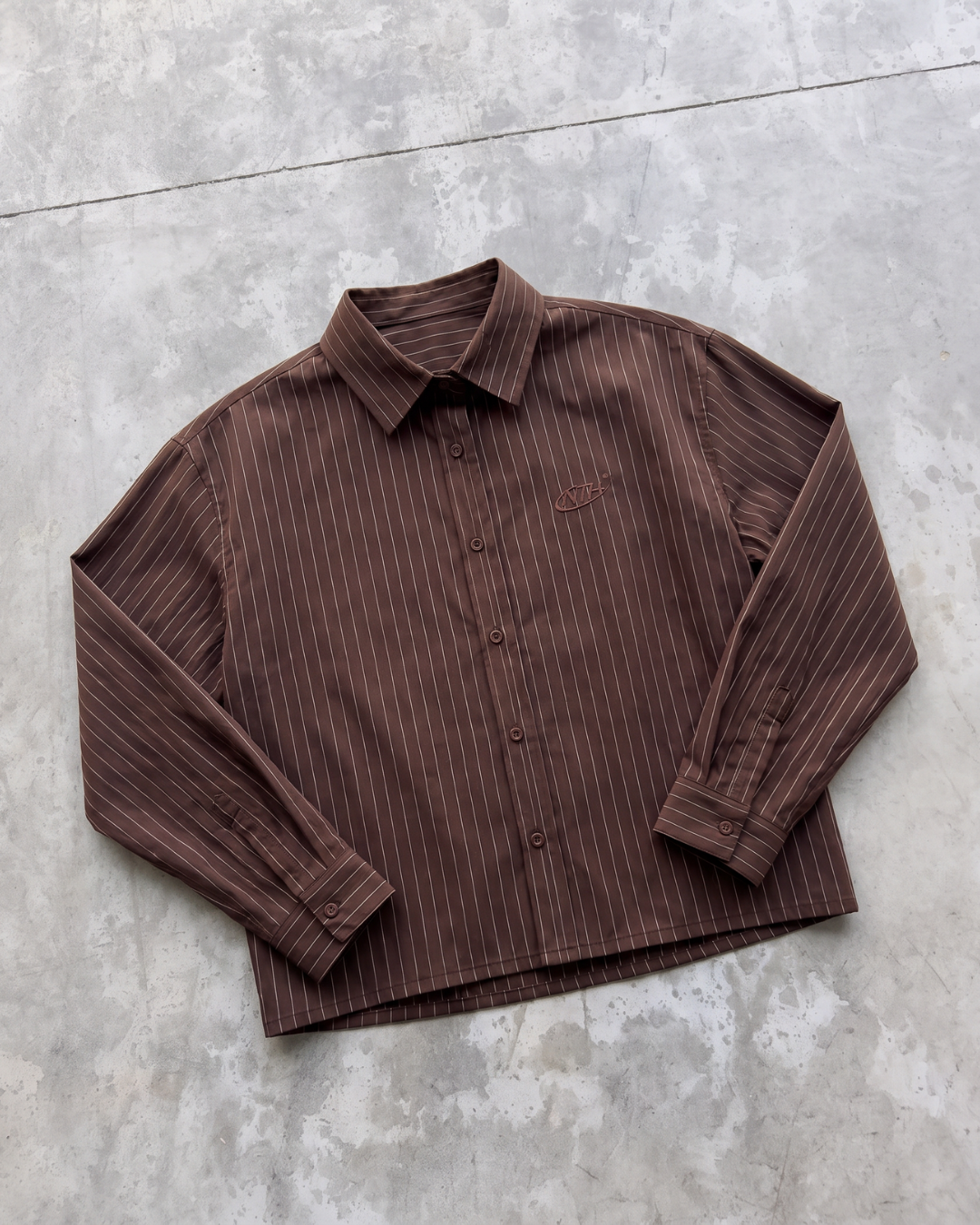 Camisa Mónaco Marrón Manga Larga
