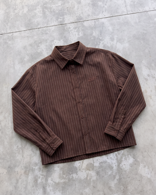 Camisa Mónaco Marrón Manga Larga