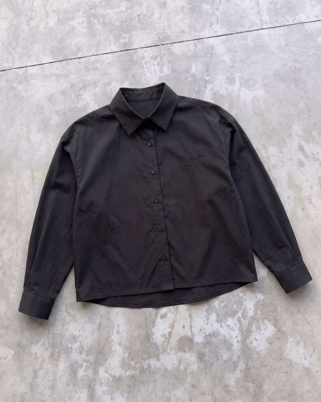 Camisa Mónaco Negro Manga Larga