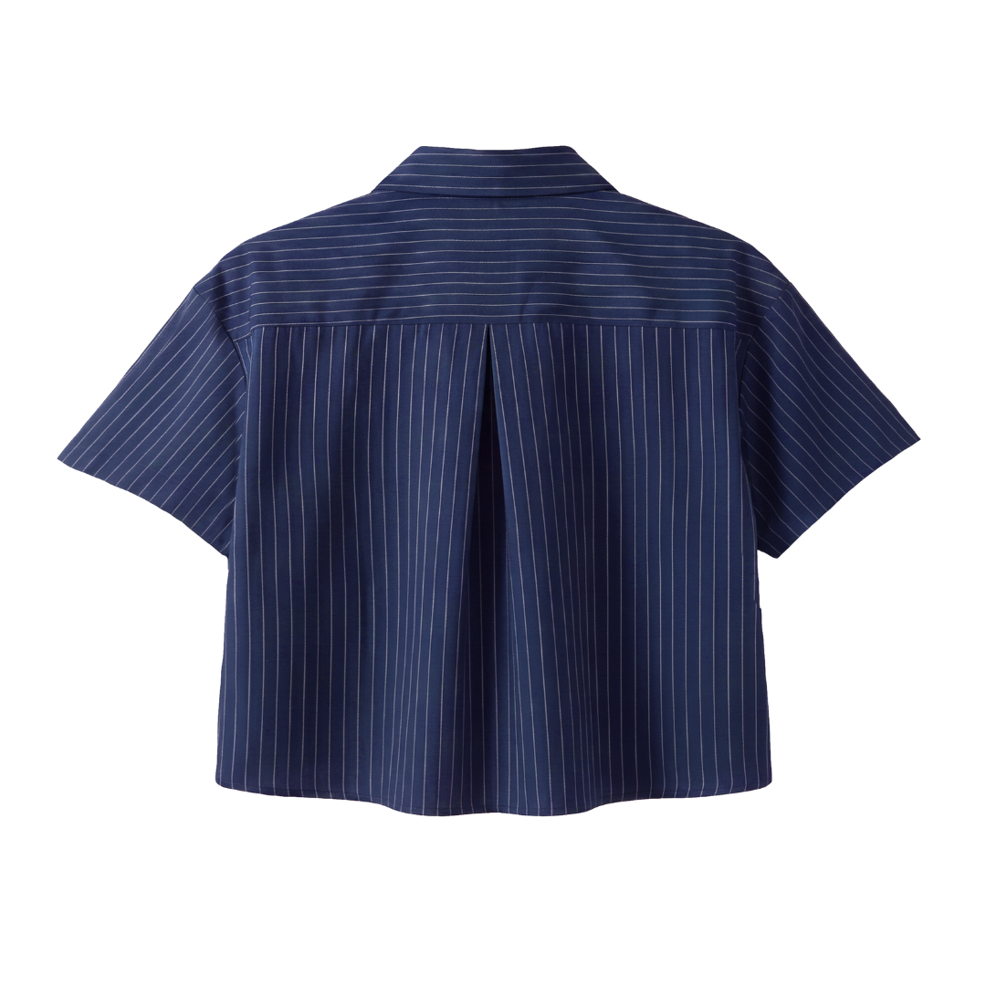 Camisa Mónaco Azul Manga Corta