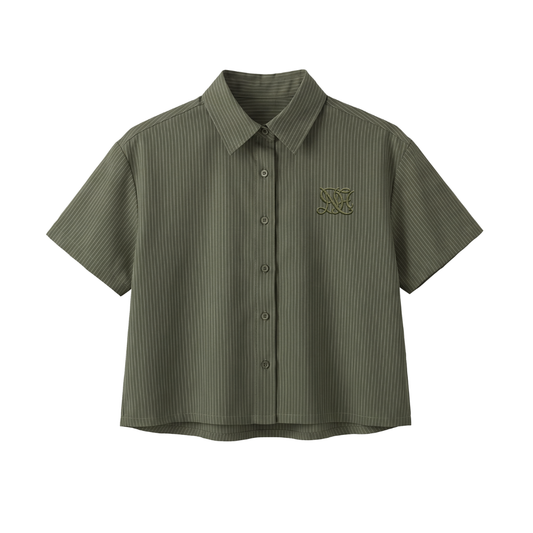 Camisa Mónaco Verde Manga Corta