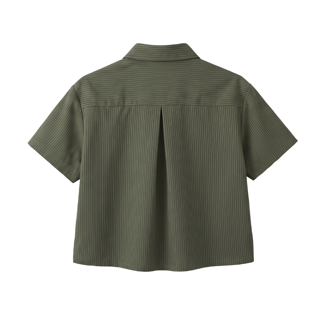 Camisa Mónaco Verde Manga Corta