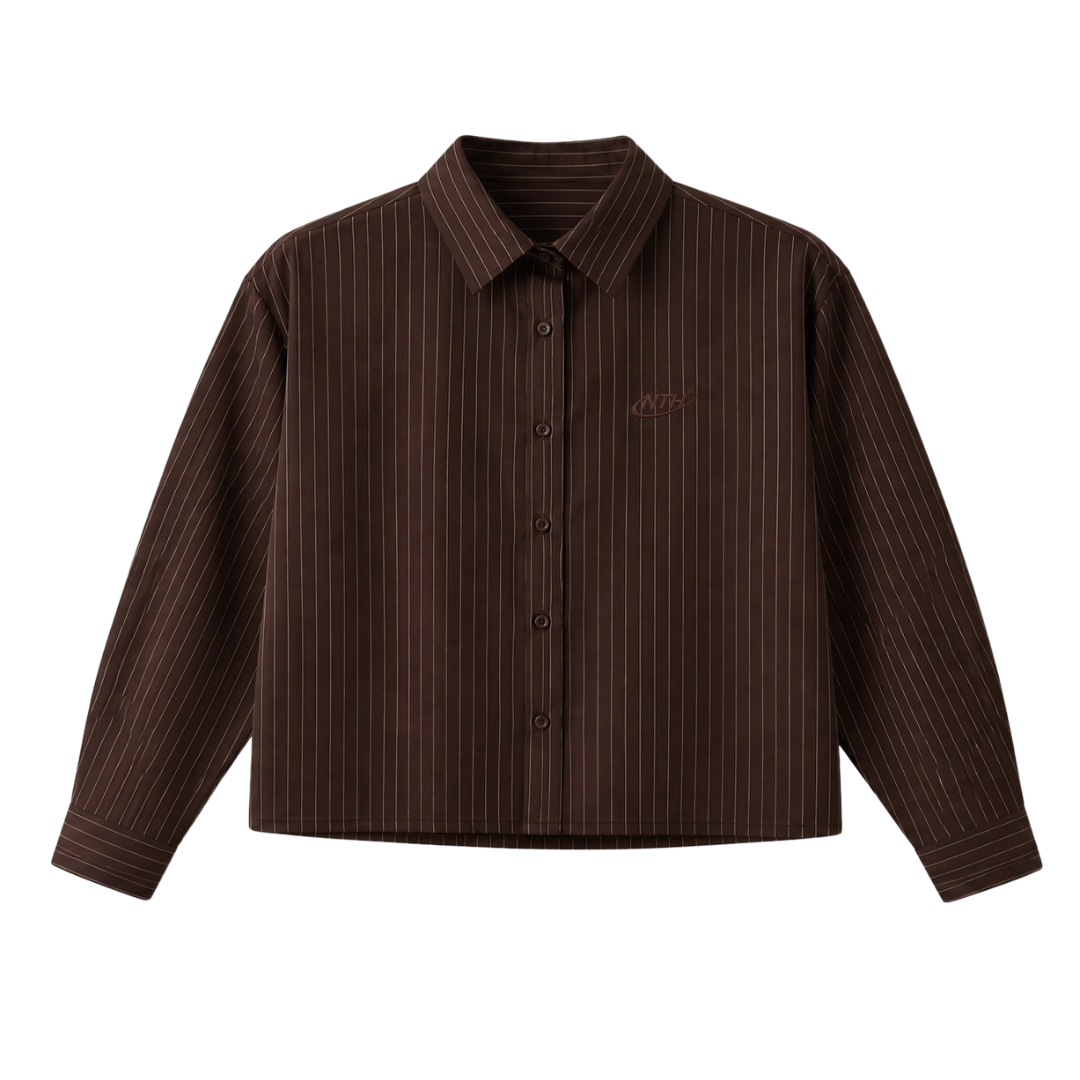 Camisa Mónaco Marrón Manga Larga