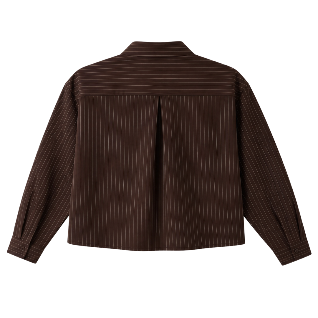Camisa Mónaco Marrón Manga Larga