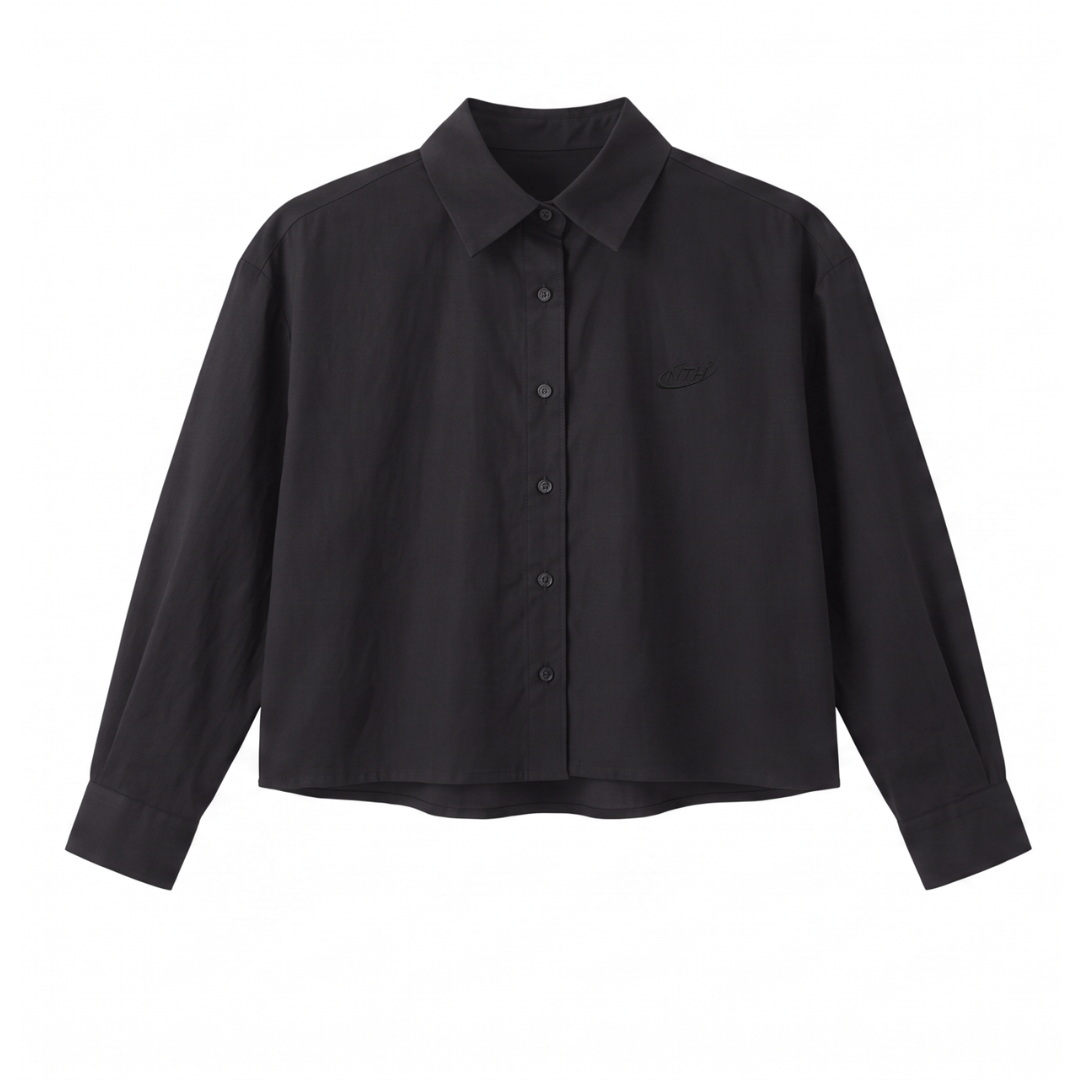 Camisa Mónaco Negro Manga Larga