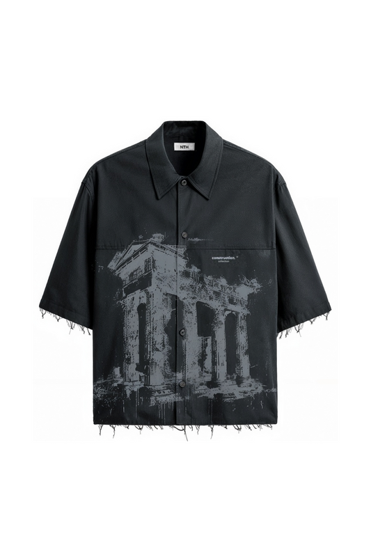 Camisa "Construction" manga corta negro