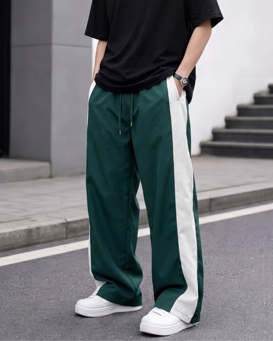 Trackpant verde - franja
